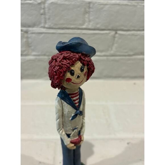 Raggedy Andy Holding Sailboat Figurine Vintage - Picture 2 of 6